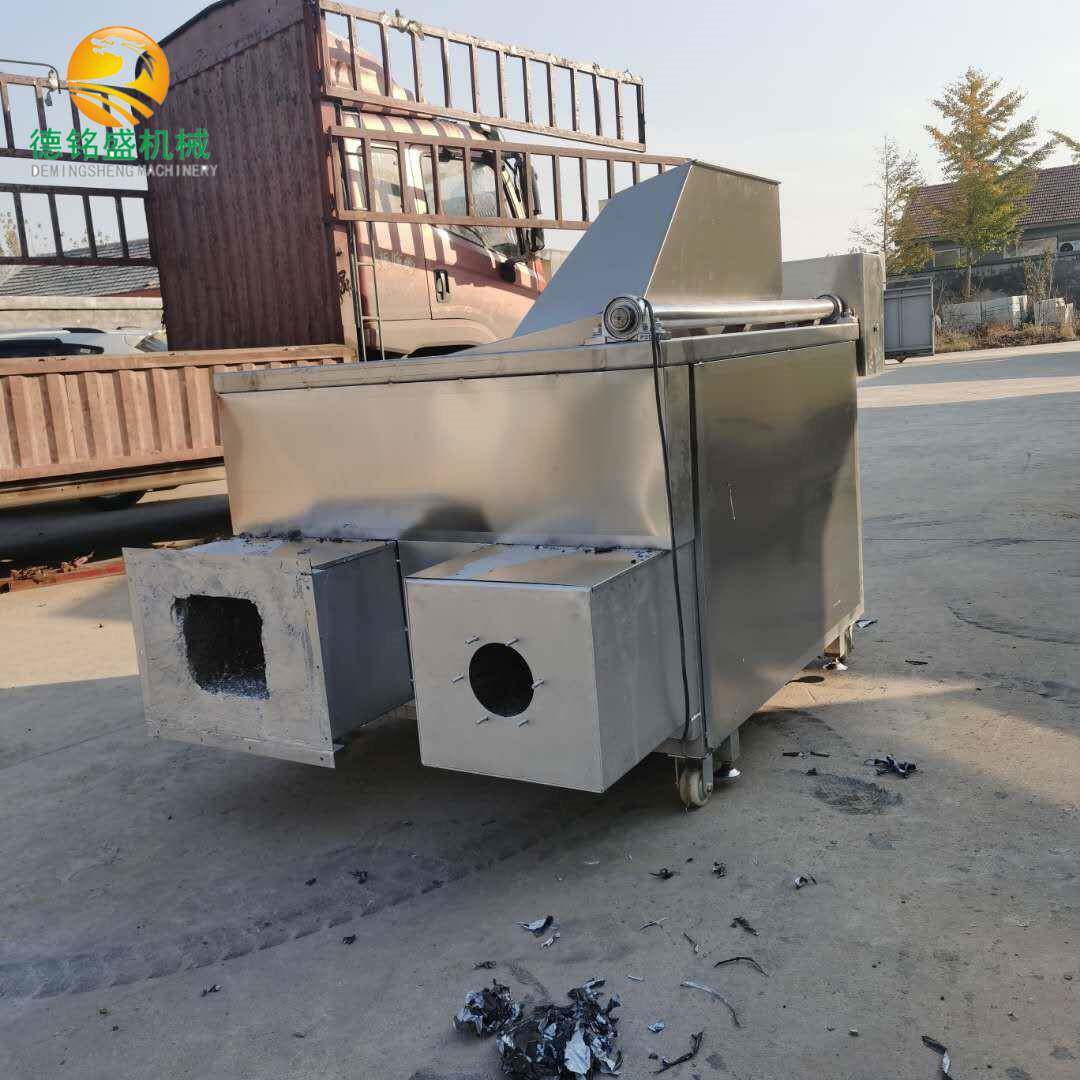 衡阳市油面筋自动出料油炸锅全自动豆腐干油炸机豆泡油炸机