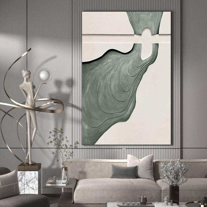 画心艺术装饰画木雕实物画简约风立体装置画设计师别墅客厅装饰画