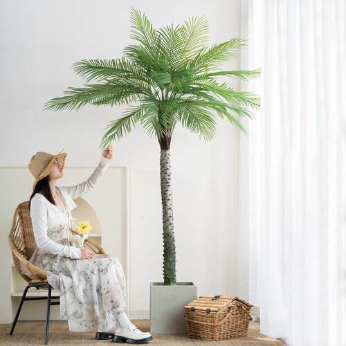 大型仿真绿植假植物室内客厅盆栽刺葵针葵落地造景椰子树橱窗装饰