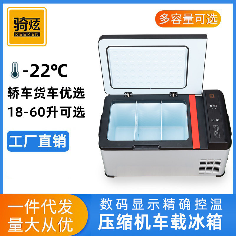 骑炫车载冰箱压缩机制冷小冰箱车家两用大容量轿车货车12V24V结冰
