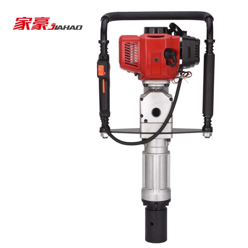JH-60二冲程汽油护栏三角钢打桩机 果园建筑工程基地打桩