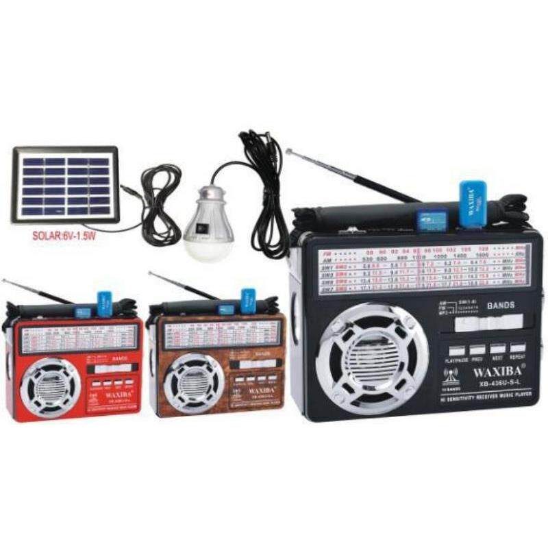 WAXIBAAM/FM/SW1-810波段世界电台LED灯泡太阳能收音机