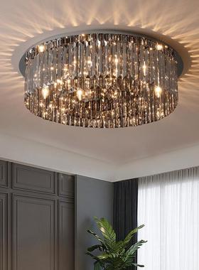 美式吸顶灯轻奢现代简约客厅灯水晶大气主灯卧室新款灯具套餐组合