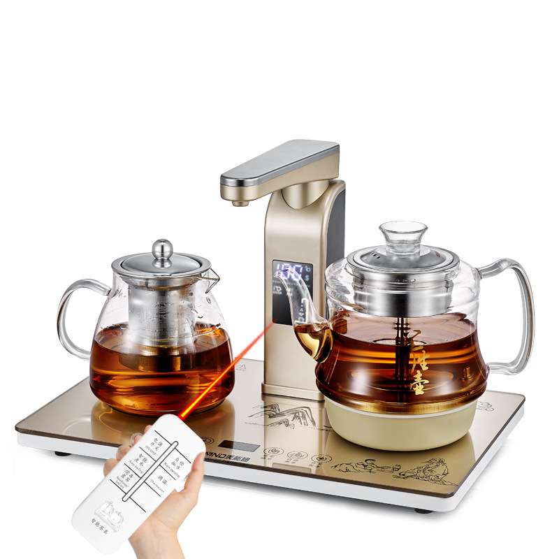 美能迪自动玻璃双炉智能茶具保温烧水煮茶一体式电热水壶套装