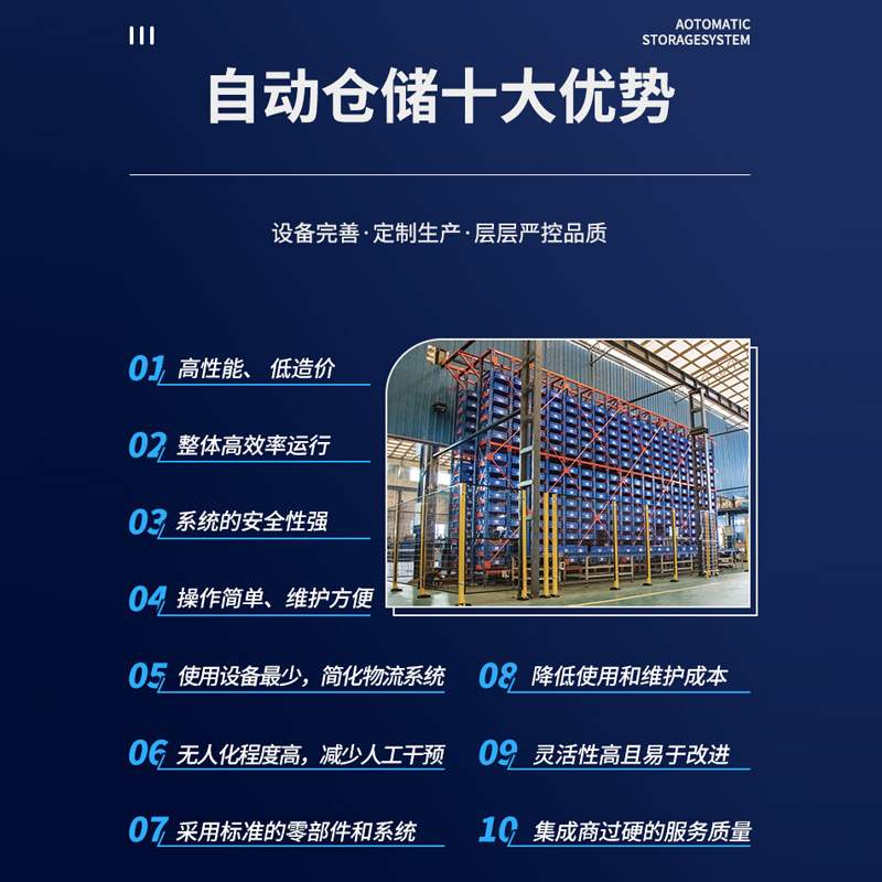 大型货架智能仓储横梁式工厂仓库堆垛机立体承重型储物