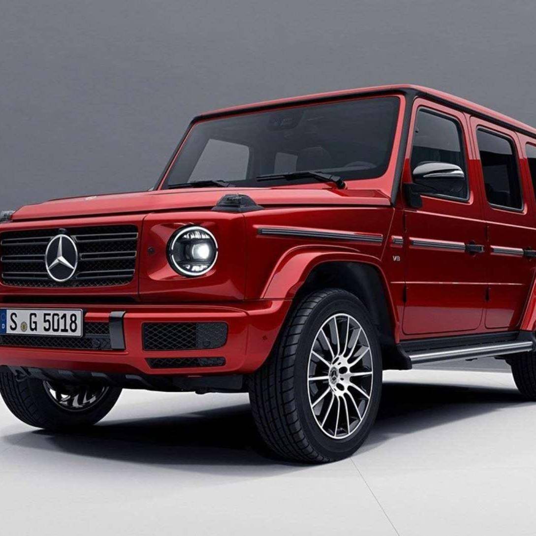 适用于2019+奔驰大G级晴雨挡雨眉装饰改装遮雨档黑武士版加宽13cm