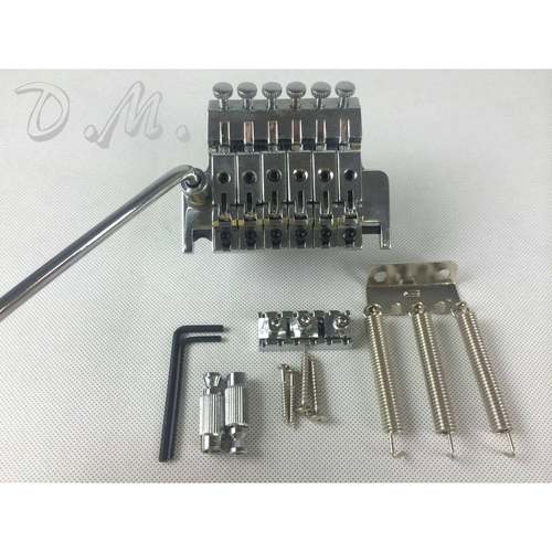 电吉他配件电吉他拉弦板双摇颤音器穿弦式锌合金双摇银/黑