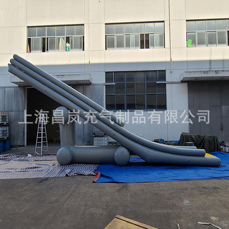 上海制作充气逃生演练滑梯飞机高处落下滑滑梯可做其他尺寸