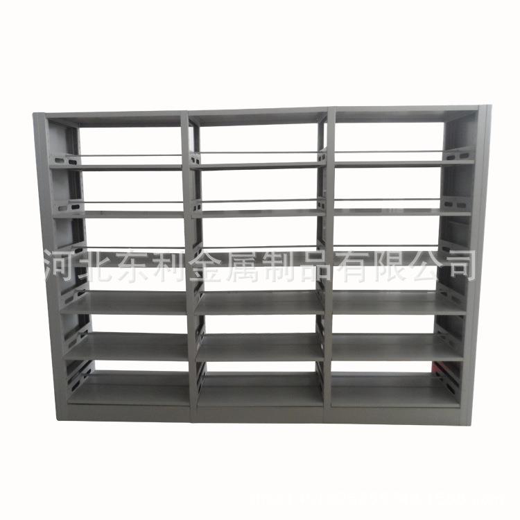 自由组合书柜书架简易拆装双柱图书架学校图书馆木护板钢制书架