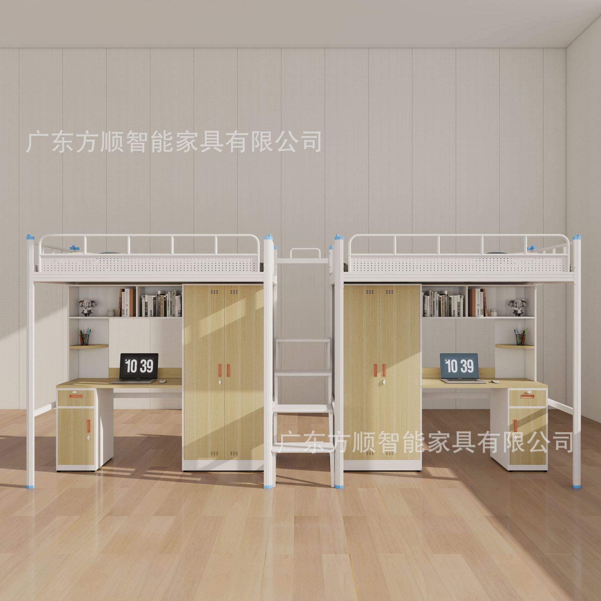 踏步床学校宿舍床员工上下铺单层书桌钢制铁架床铁艺铁艺床双层床
