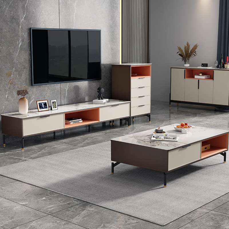 茶几客厅家用简约现代小户型茶台新款极简设计感网红泡茶岩板茶桌