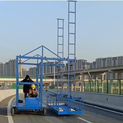 小车式电动台车 高架桥护栏外侧施工吊篮 公路养护台车