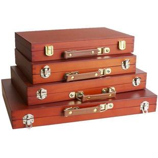 手提木盒油画调色箱双丰700调色画箱画盒便携大收纳美术箱