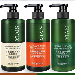 仙维娜植萃菁纯强韧去油柔顺洗发水露清爽轻盈蓬松柔韧亮泽洗发露