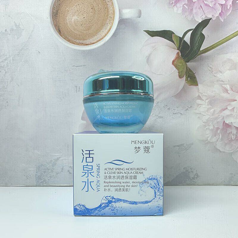 梦蔻活泉水润透保湿霜温润肌肤补水保湿润肤嫩肤透亮润泽面霜男女
