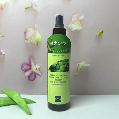 仙维娜橄榄强劲亮泽啫喱水保湿定型喷雾自然蓬松男女士官方正品