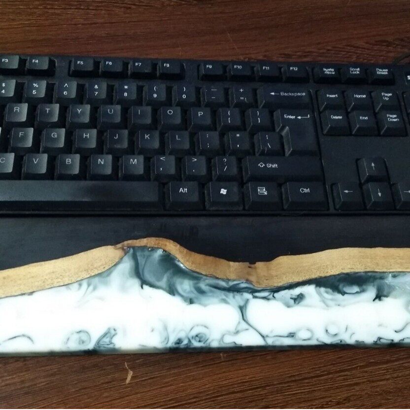 个性树脂键盘手托 树脂夹木头键盘手托 电脑手托