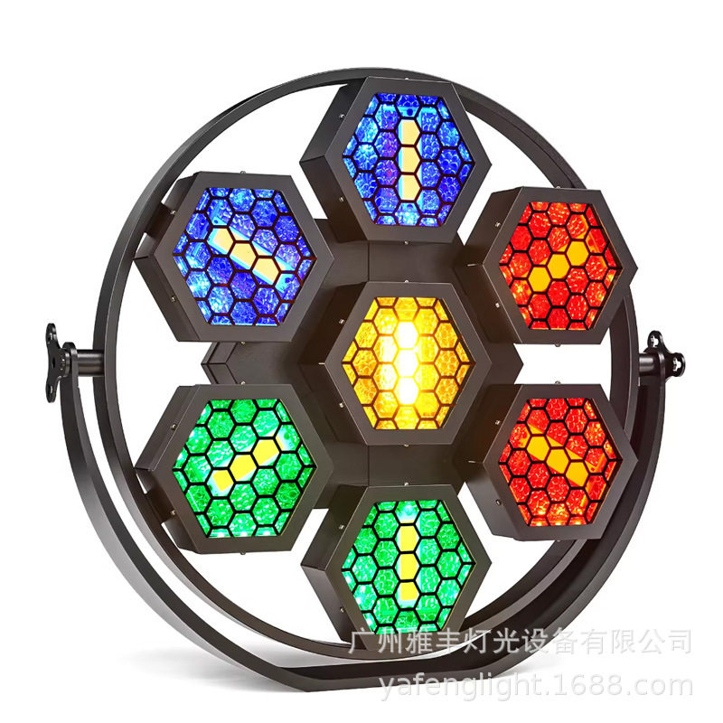LED7颗复古灯迷你复古成像舞台灯200W全彩COB染色面光灯酒吧婚庆