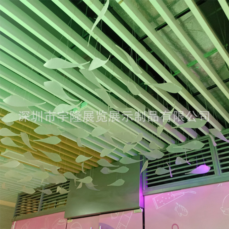 亚克力海豚吊顶装饰 天花板挂件挂饰 橱窗展示工艺品异形展示制品