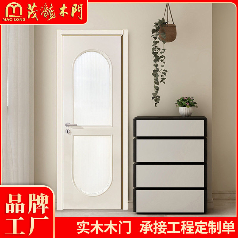新中式实木烤漆无甲醛隔音门