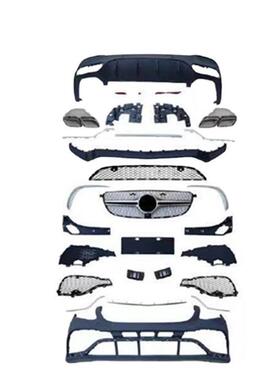 适用15-17奔驰GLC改装GLC6363s43sAMG前后杠中网全套改装大包围