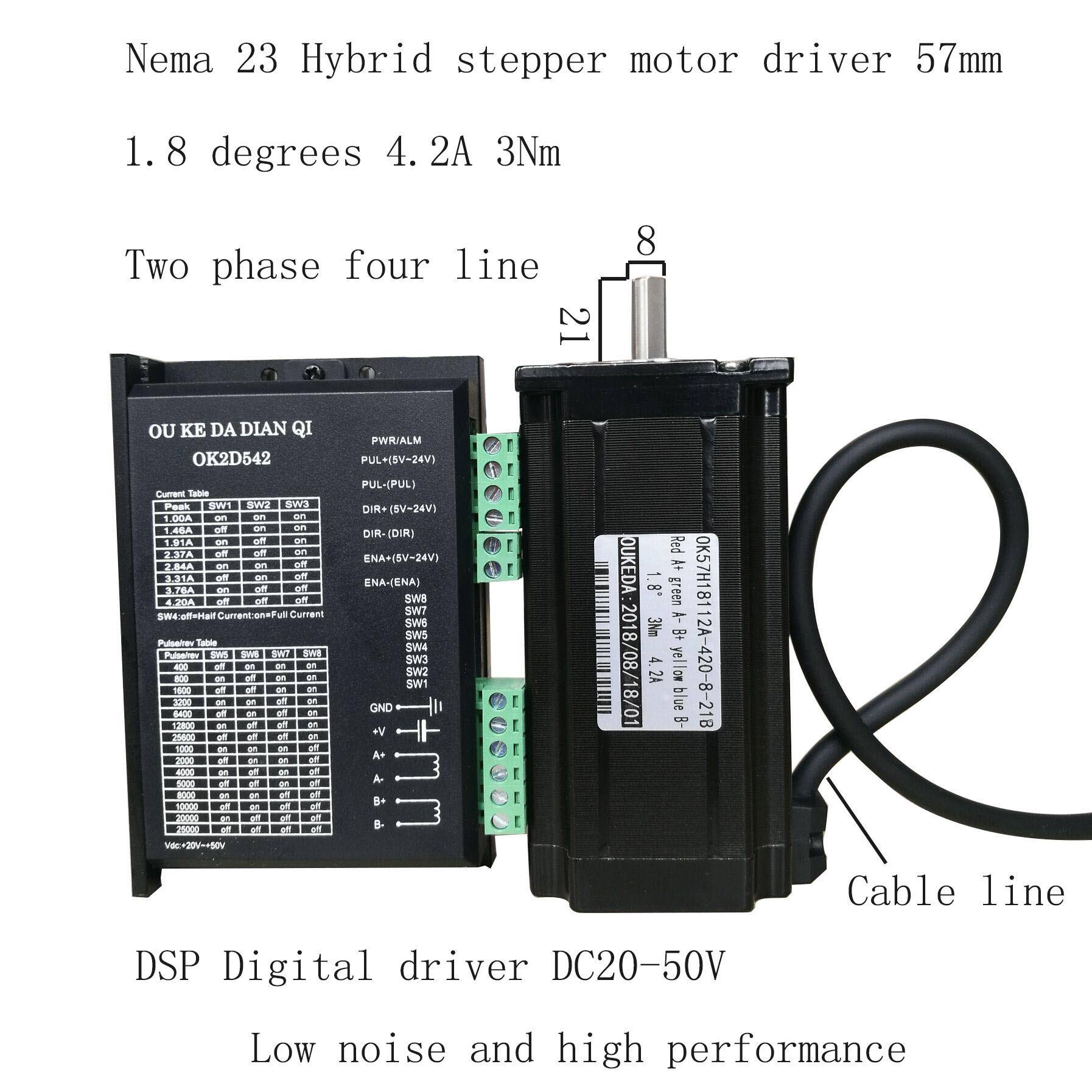 57BYGH112步进电机3Nm4.2A57步进电机机身112二相四线Nema23