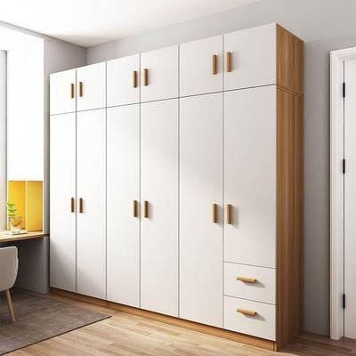 实木衣柜家用卧室三门四门儿童衣柜简约小户型对开门出租房衣柜