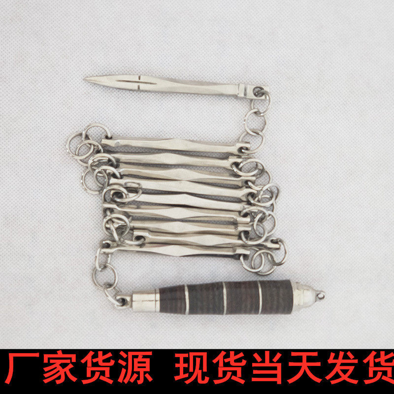 现货不锈钢四棱九节鞭九节武术四棱鞭锻炼器械批发九节鞭