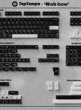 态珀WOB黑色机械键盘键帽PBT二色客制化大全套原厂高度适配美加狮