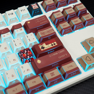 态珀原创红白机折影棱角透光侧刻键帽客制化磁键盘PBT热升华原厂