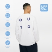 运动上衣打底衫 Oneup索罗娜凉感速干防晒情侣白色长袖 T恤新款 男女