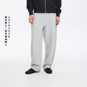 长裤 Oneup运动宽松磨毛灰色卫裤 秋冬加厚保暖阔腿直筒休闲裤 男女