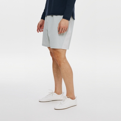 Oneup运动拼接弹力短裤男士夏季户外跑步网球健身透气黑灰色裤子