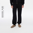 Oneup 315g重磅加厚抓绒黑灰色长裤健身小个子女士束脚运动卫裤男