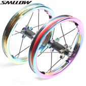 儿童平衡自行车12英寸85 95mm儿童滑步车平衡自行车车轮阳极七彩