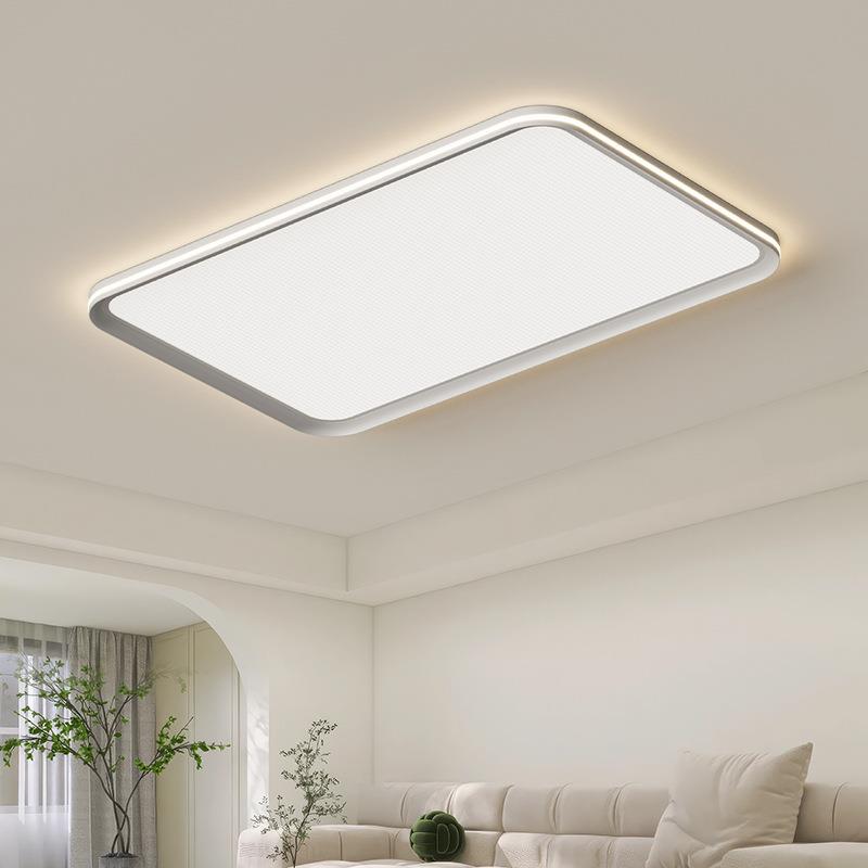 2025年新款客厅灯主卧室菱晶板超薄无缝全铝侧发光护眼led吸顶灯