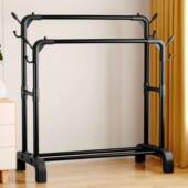 万人衣帽架落地晾衣架阳台收藏加粗双杆加厚家用立式 卧室