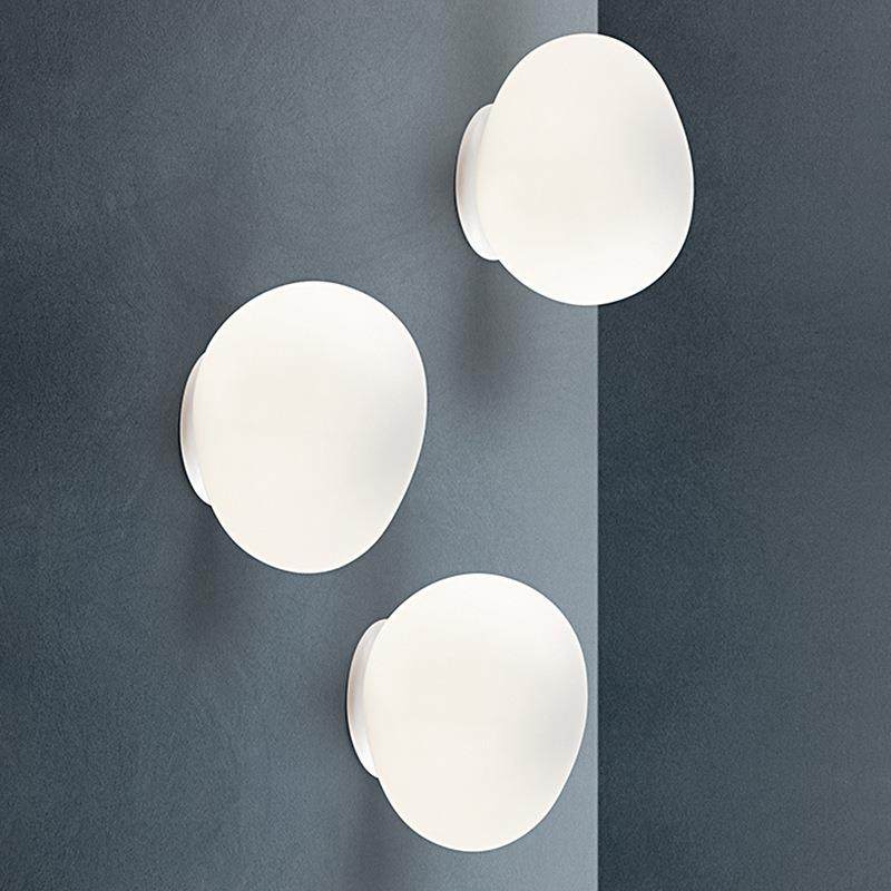 意大利诧寂风鹅蛋玻璃壁灯北欧现代极简客餐厅卧室走廊过道氛围