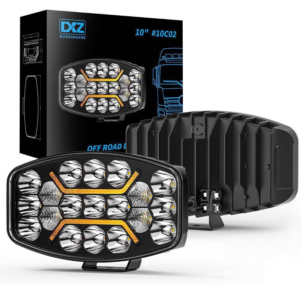 DXZ新品10寸C02汽车led工作灯欧卡车货车驾驶灯改装前照灯辅助灯