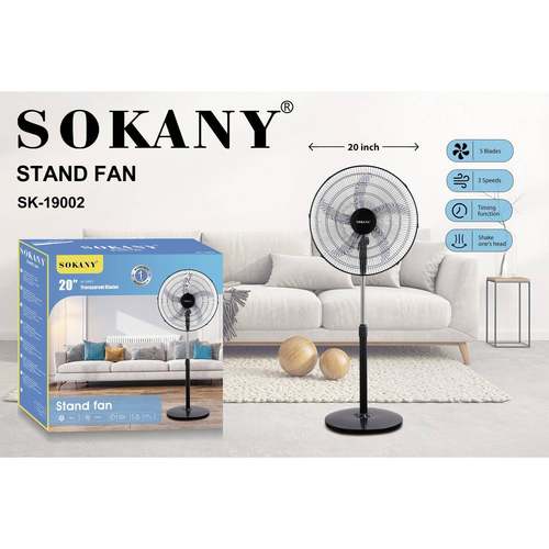 外贸出口SOKANY19002电风扇家用站立式风扇可摇头落地扇STANDFAN