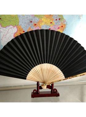 新款香妃竹丝绸折扇工艺扇叠扇子古风8/9/10寸文玩扇梅鹿凤眼