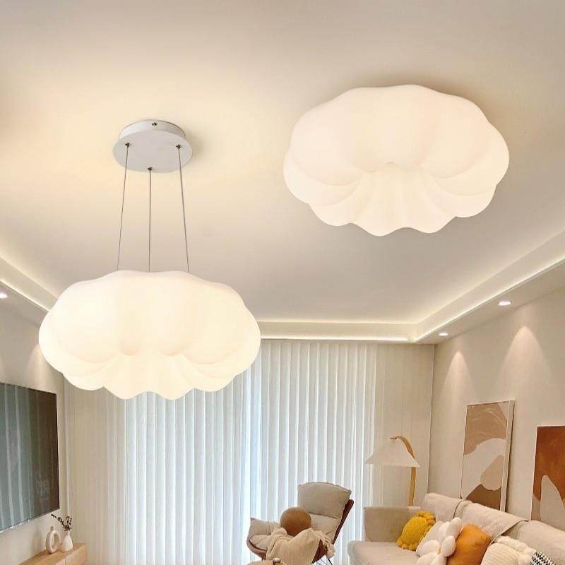 奶油风云朵灯卧室灯无频闪防蓝光高显指全光谱护眼吸顶灯磨砂灯具,电子/电工,接线端子,淘宝优惠券,粉丝福利购,淘宝优惠卷