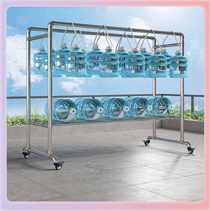 TUF4镀锌钢管晾衣架落地阳台家用室内户外挂衣架双杆防风晒被子凉