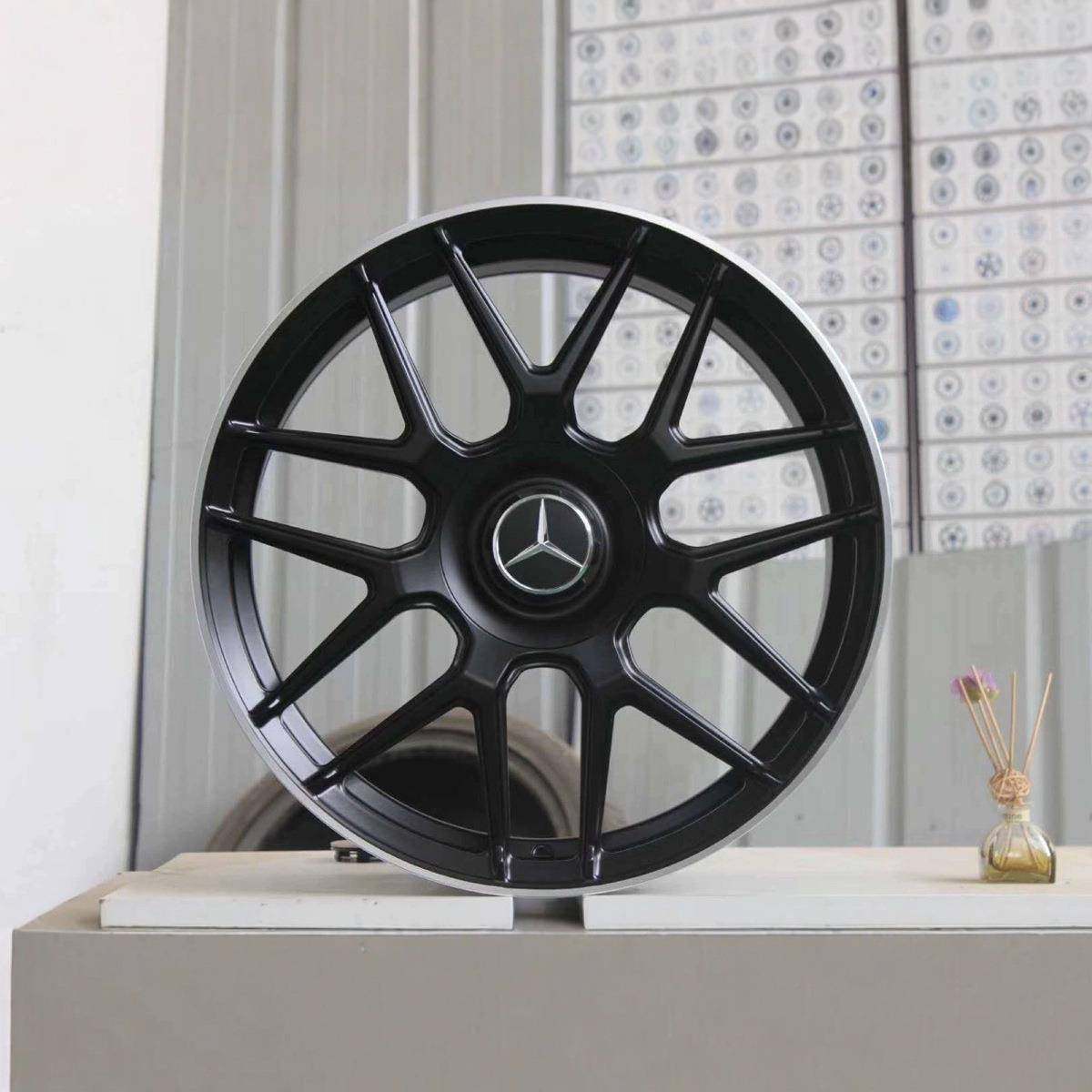 适用奔驰amg轮毂1819寸e300c200S450glc63迈巴赫大饼改装锻造