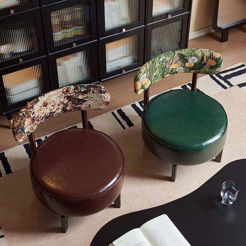 家用实木沙发椅客厅舒适旋转座椅阳台休闲靠背椅久坐单人沙发椅子