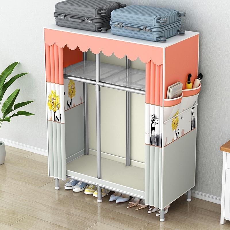 衣柜新款2013爆款家用卧室布衣柜加厚加粗全钢架简易组装挂式衣橱