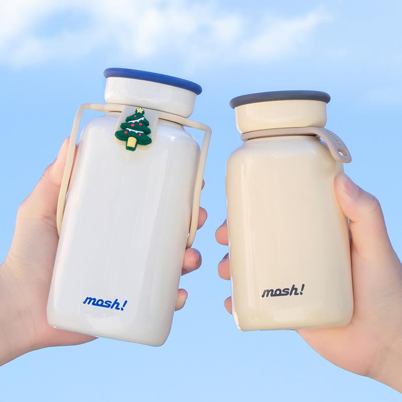 mosh保温杯女生小巧可爱咖啡杯随手杯不锈钢ins便携式儿童水杯子