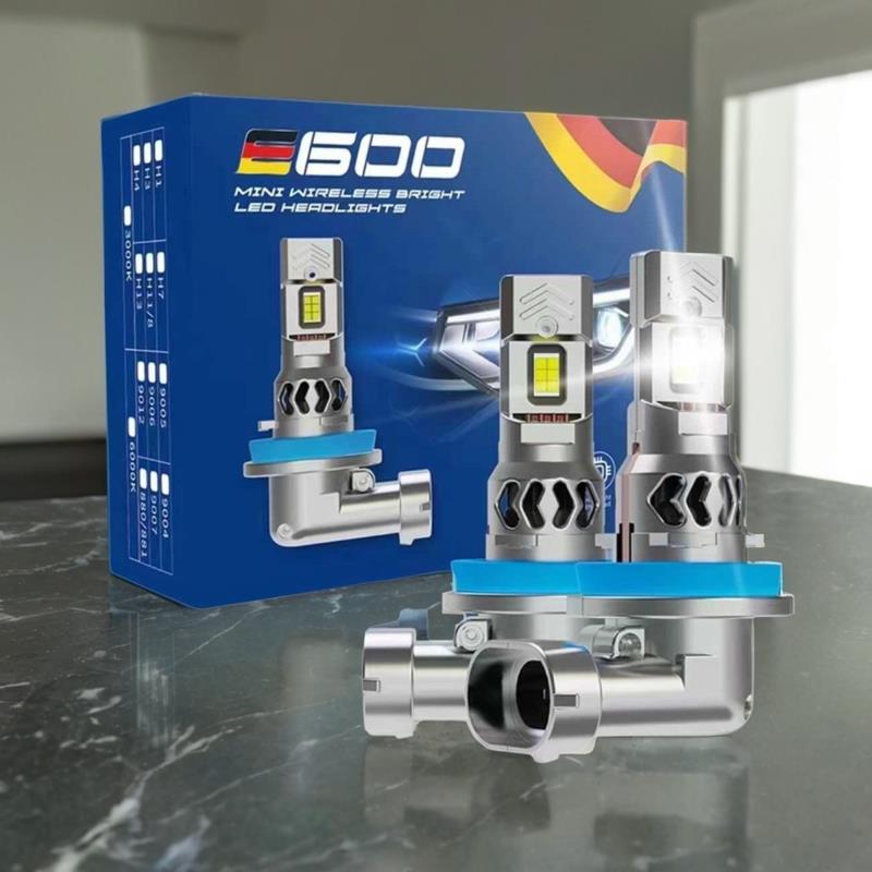 汽车LED大灯改装9005灯泡H8H9H11解码直插式超亮聚光近光远光雾灯