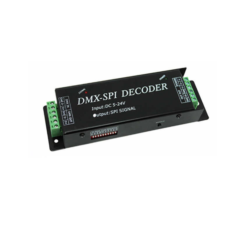 DC5-24VDMX512控制器 DMX-SPI解码器LED智能灯光控制系统35种模式