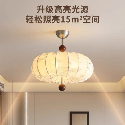复古南洋风卧室吸顶灯新款中古风创意南瓜造型艺术温馨书房间主卧